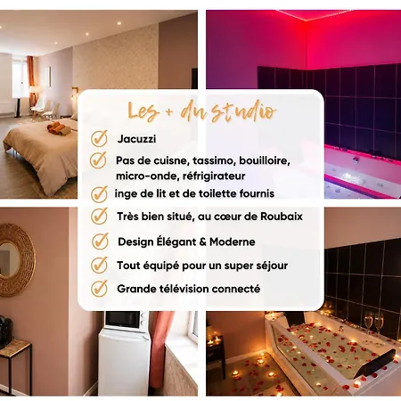 Beige #2#- Vue&jacuzzi Privé-self Check-in * Roubaix