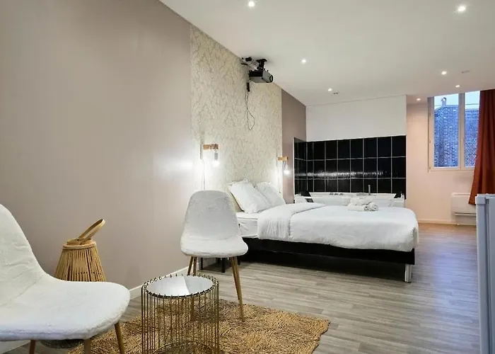 Beige #2#- Vue&jacuzzi Privé-self Check-in Roubaix